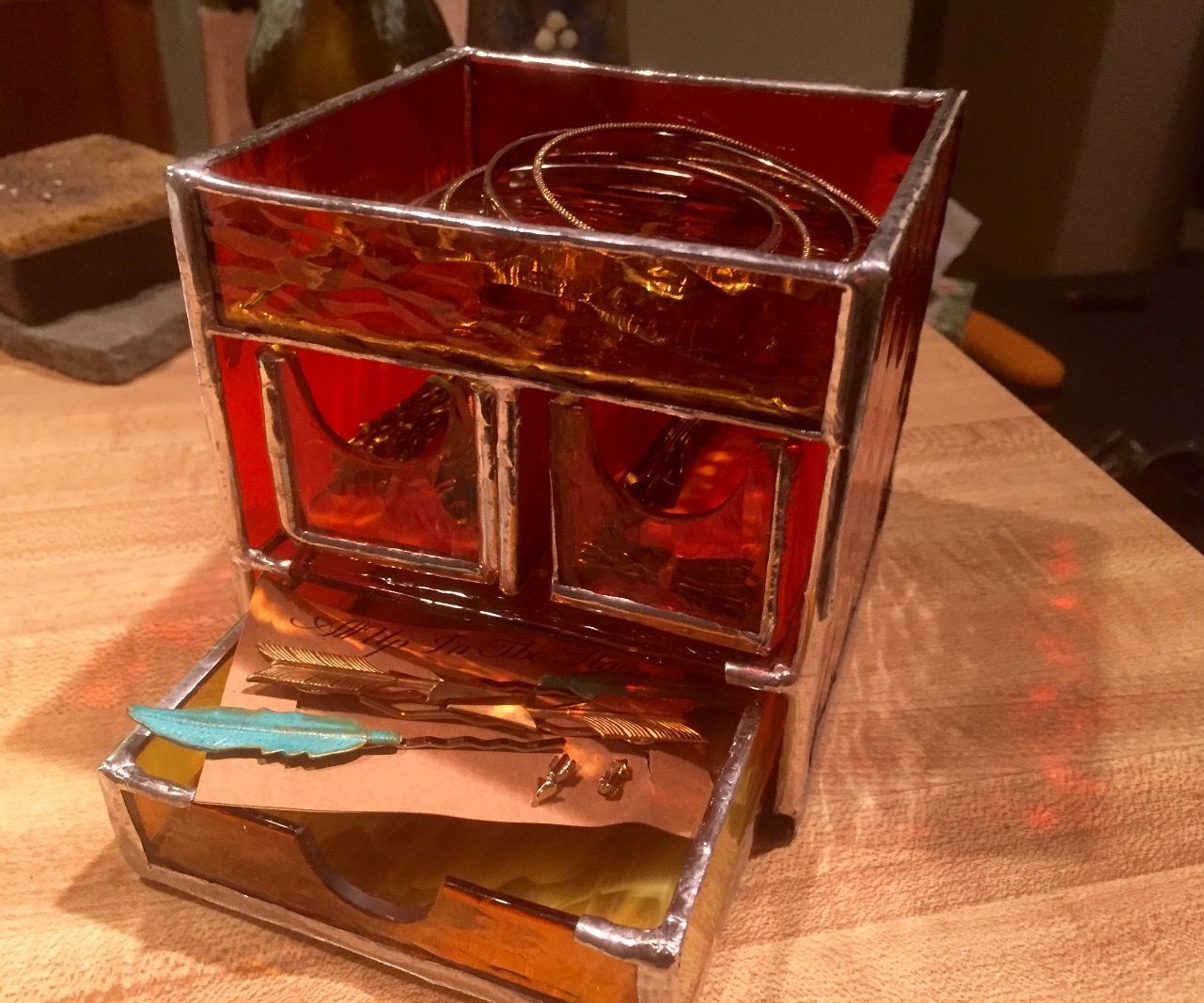 Stained Glass Jewelry Box 