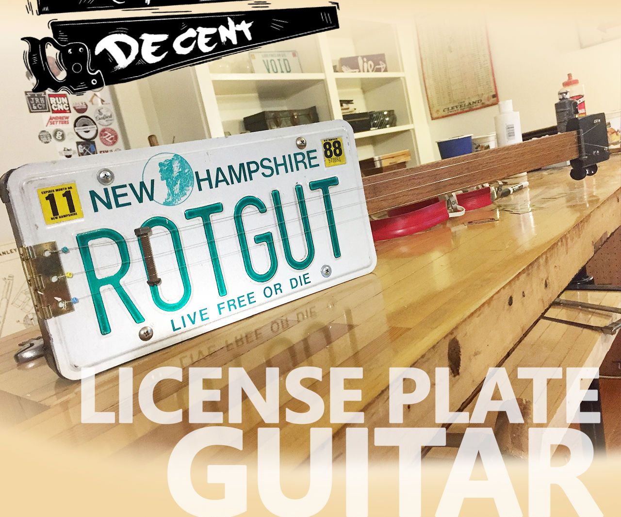 License Plate Slide Guitar