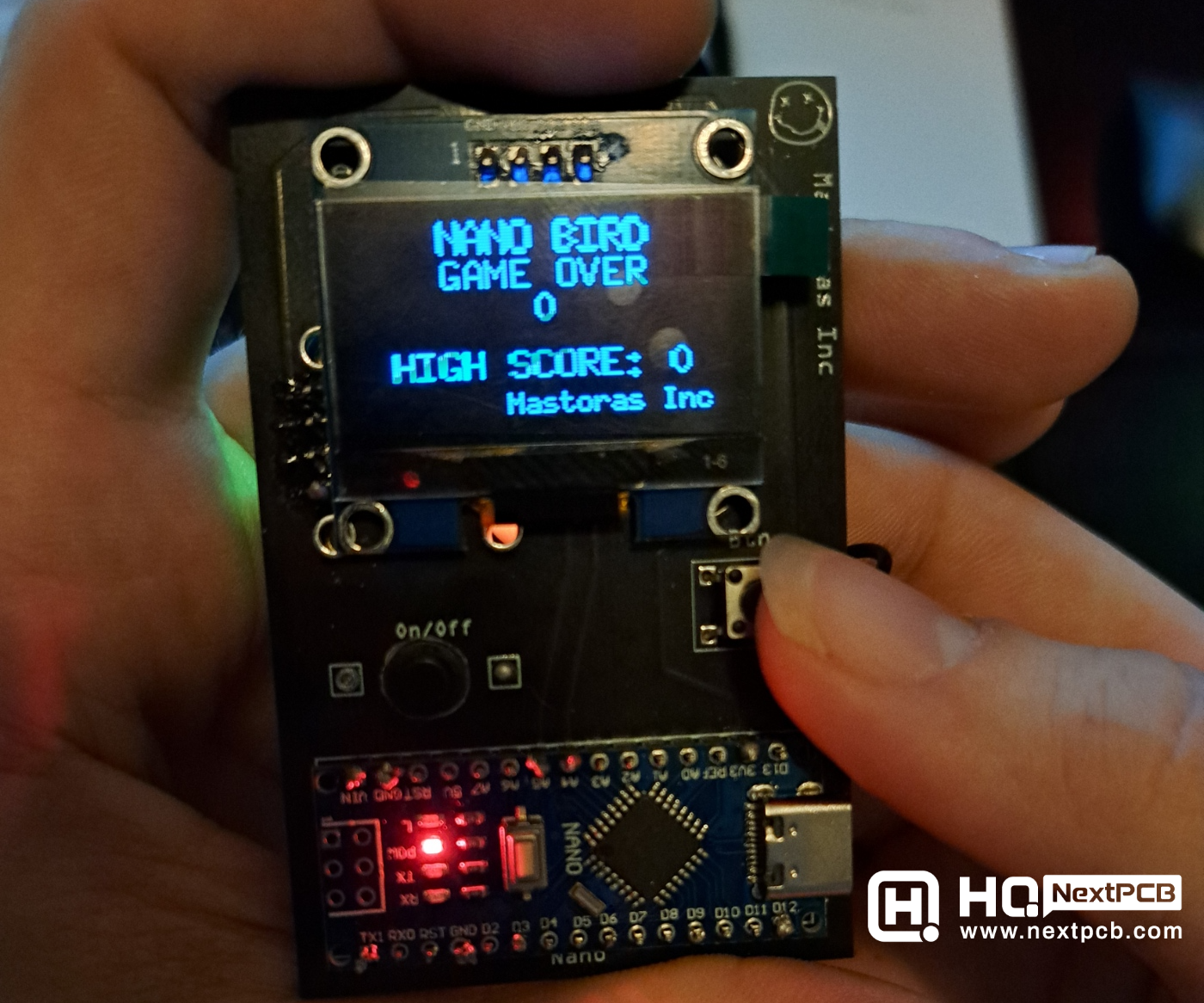 Single-Button Game Console With Arduino and PCB