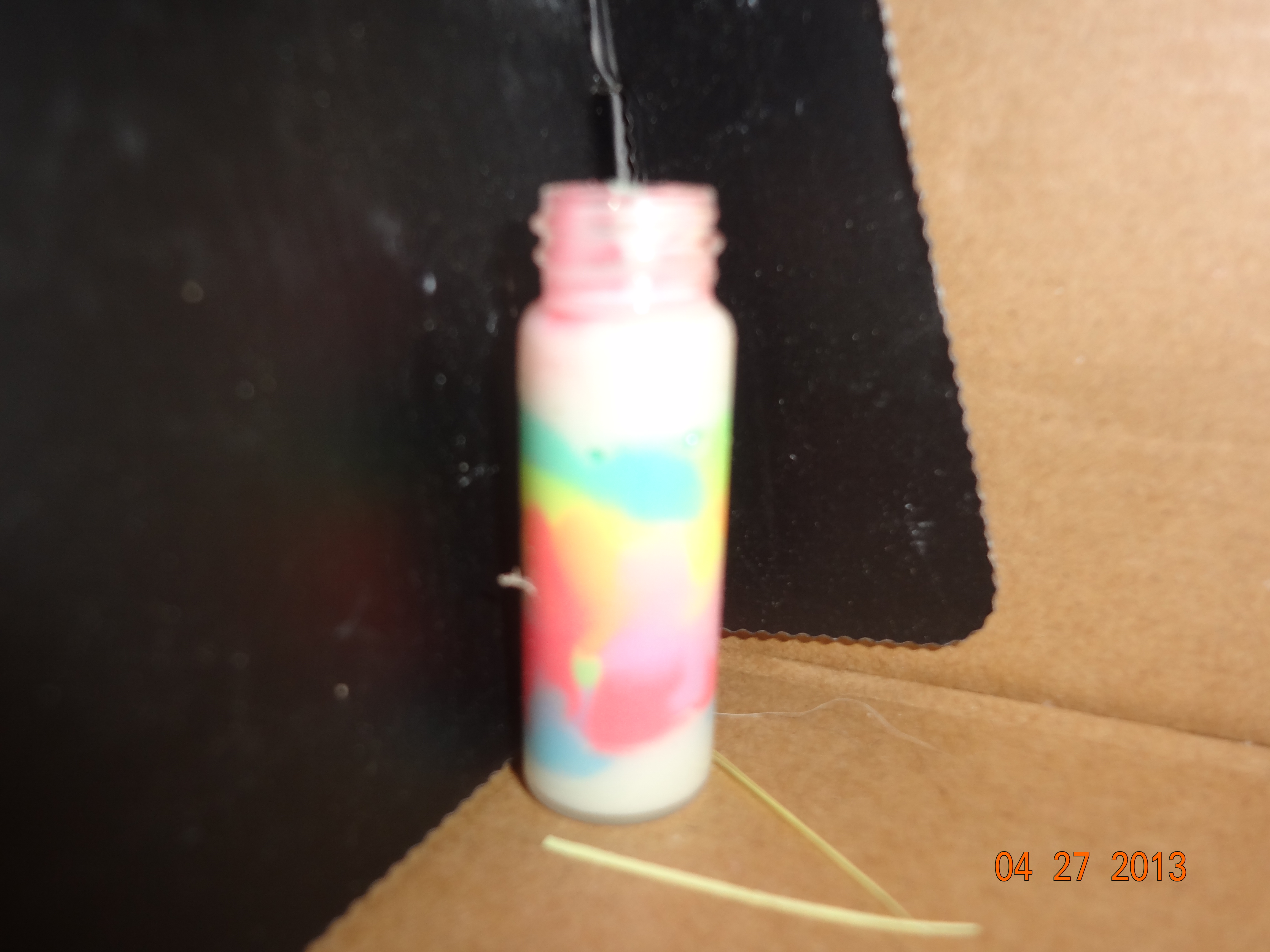 Glow in the Dark Puffy Paint Glass Vial Necklace 5 Steps Instructables