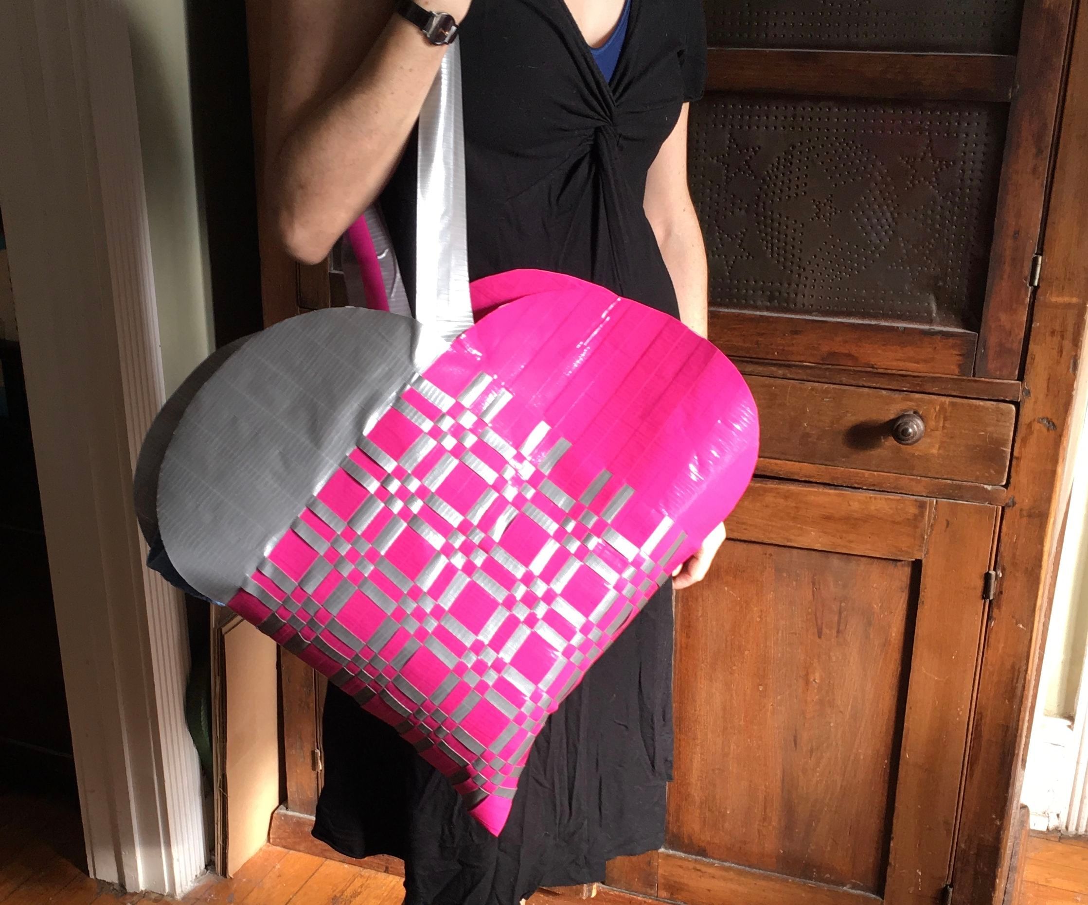 Duck Tape Woven Heart Beach Bag