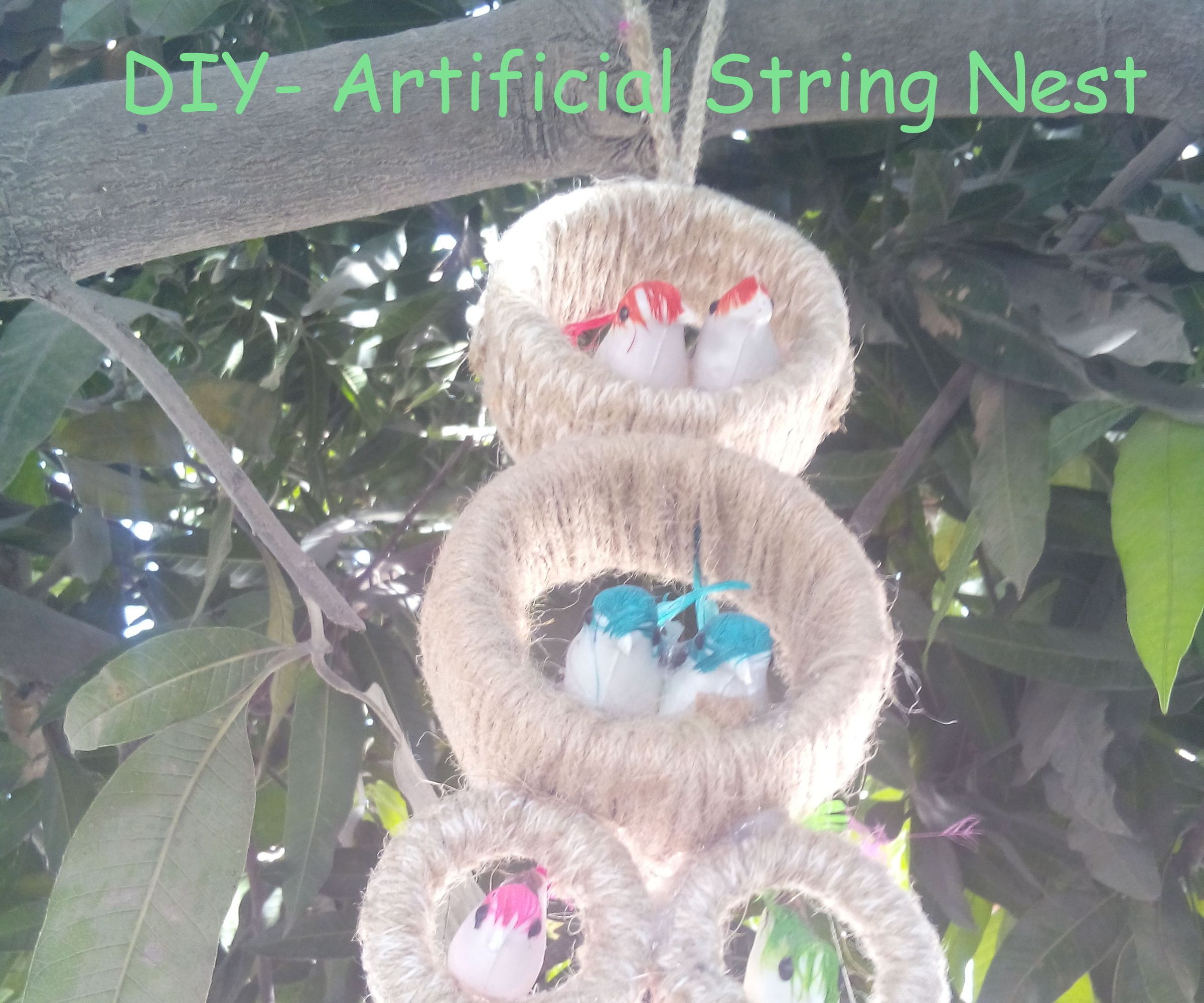 DIY- Artificial String Nest