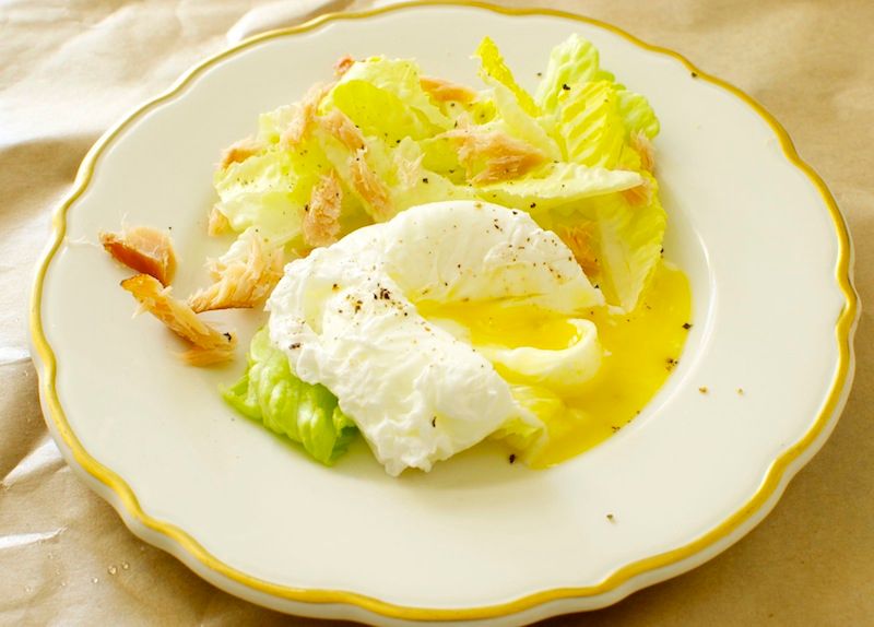 Poached Eggs + Candied Salmon