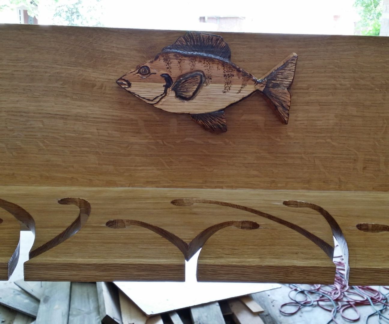 Mighty Oak Fishing Pole Rack