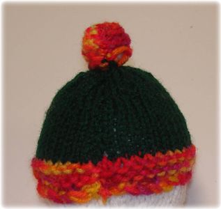 The Hat and Bobble Are Knitted All in One
