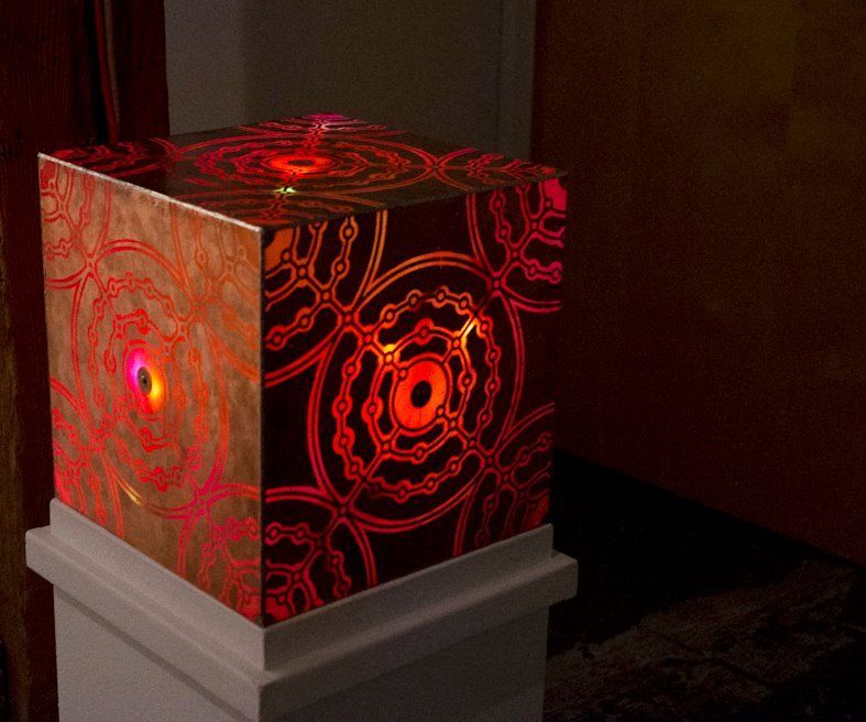 Capacitive Copper Cube Lamp
