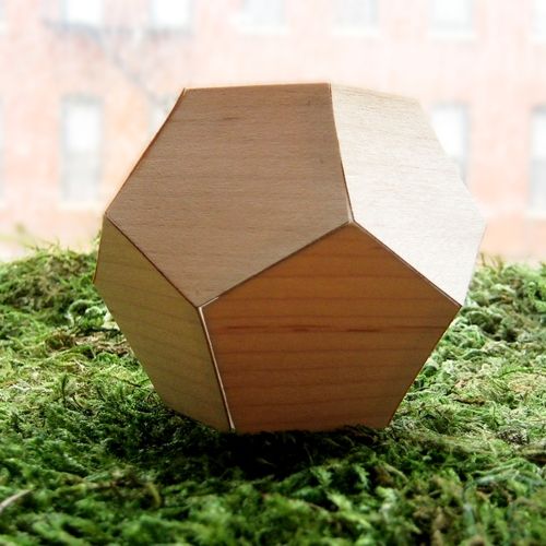 Faceted Wood Light Shades - Dodecahedrons