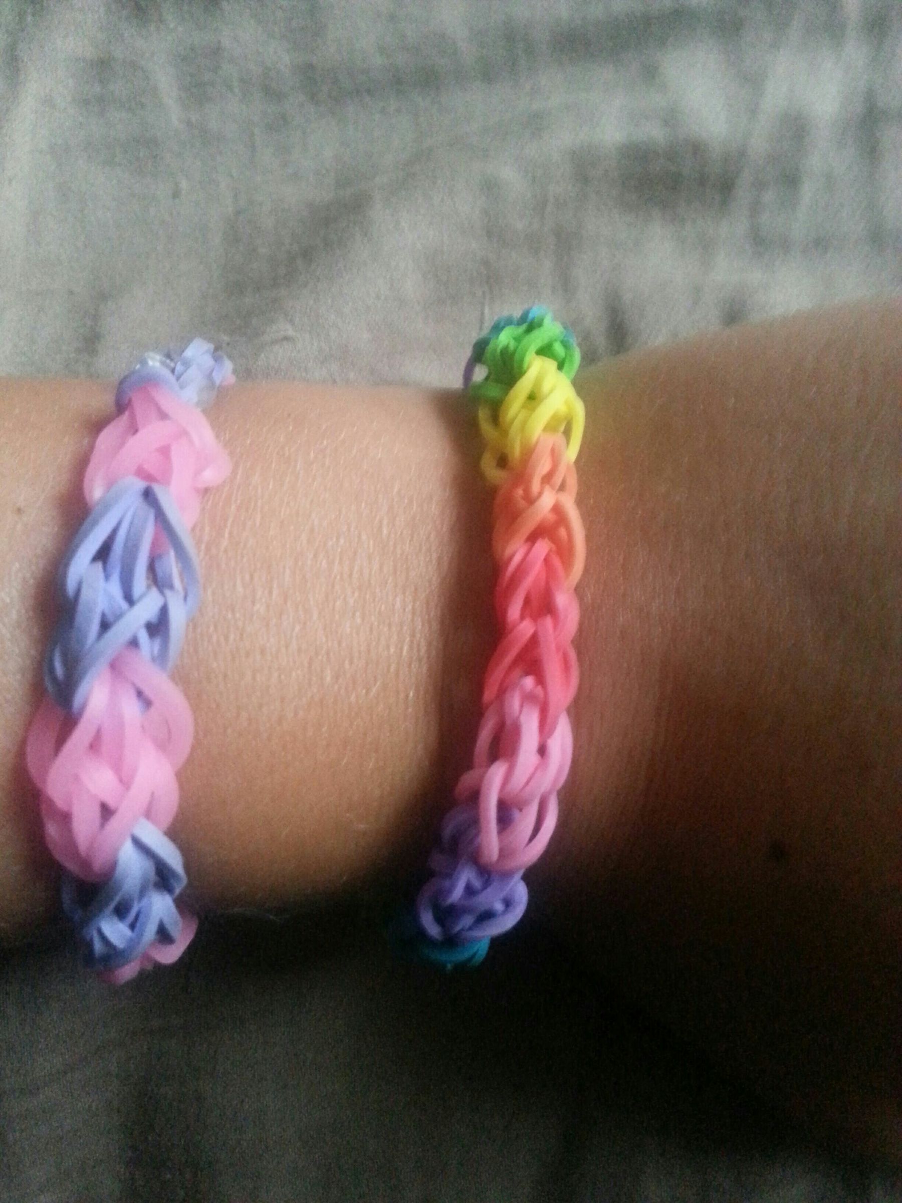 Rainbow loom diamond bracelet