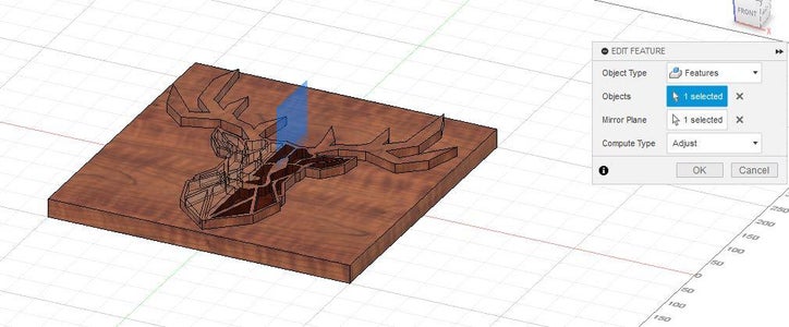 Select the Closed Geometry Between the Holes (and the Two Eyes) and Extrude Them
