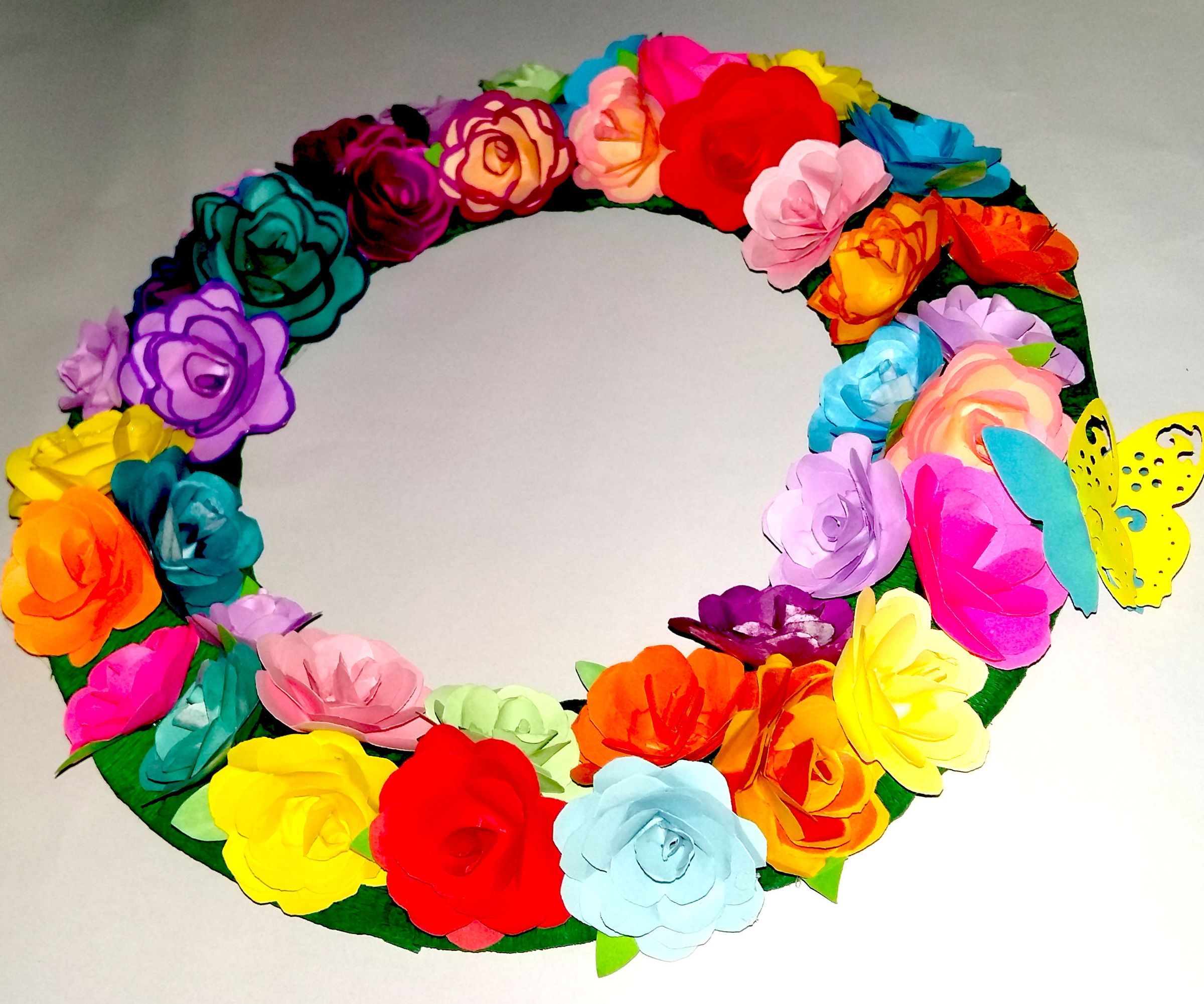 Paper Flower Wreath