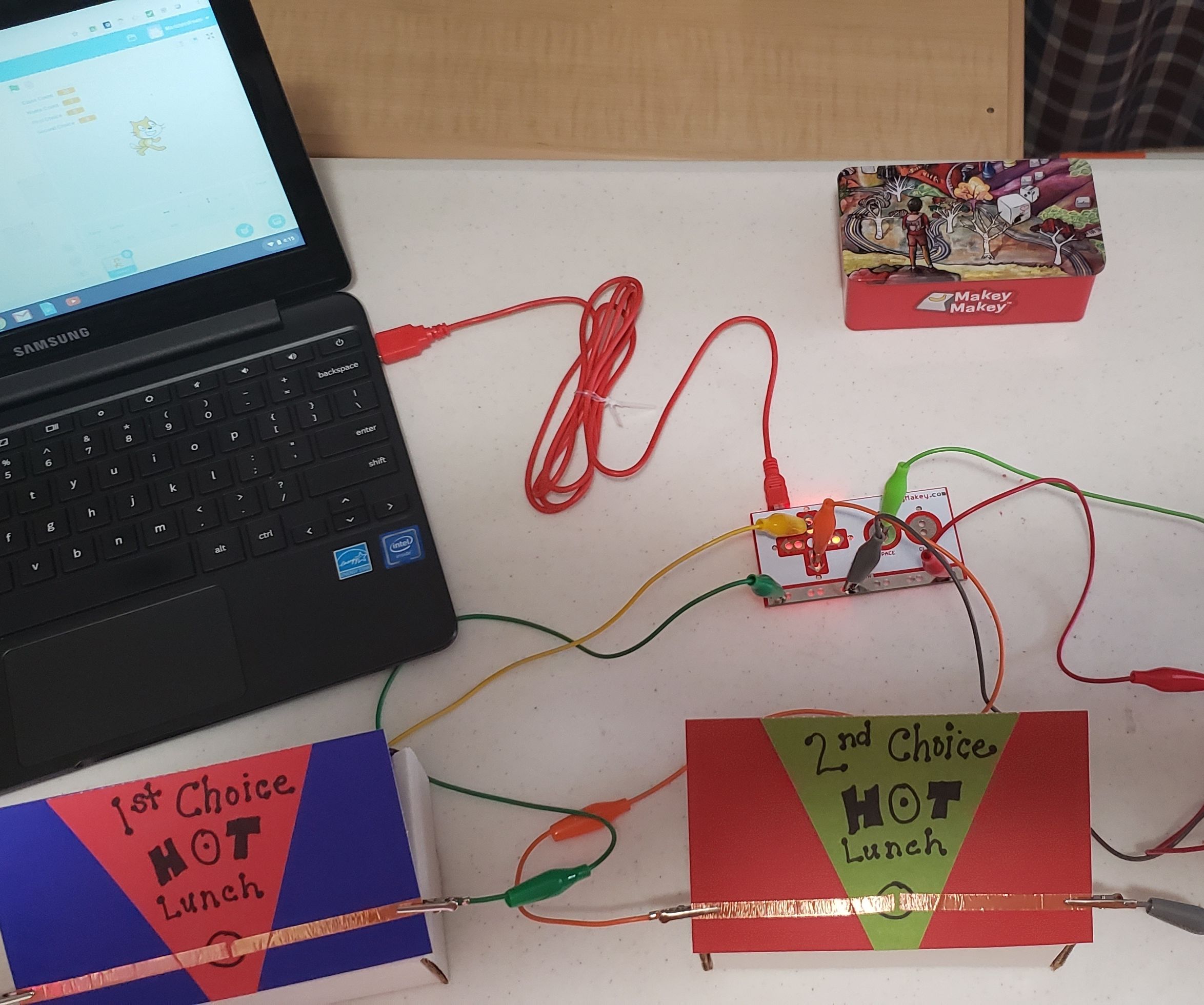 Lunch Count Tallier With Makey Makey