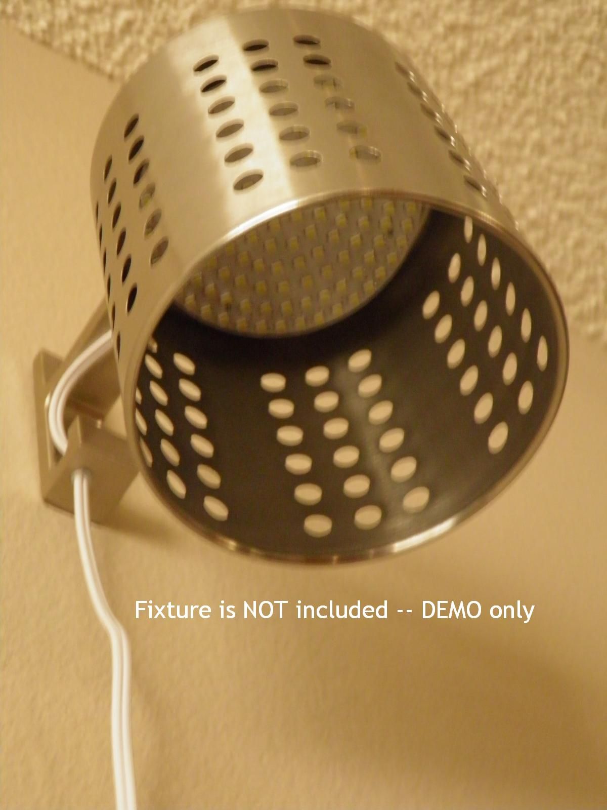 Build Your Own Wall-mount LED Lantern -- 980 Lumens 4 Watts (120Vac; 220-240Vac; 100Vac) With IKEA Stainless Steel Caddy