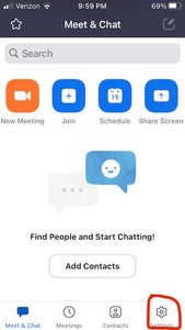 Go to Zoom Settings