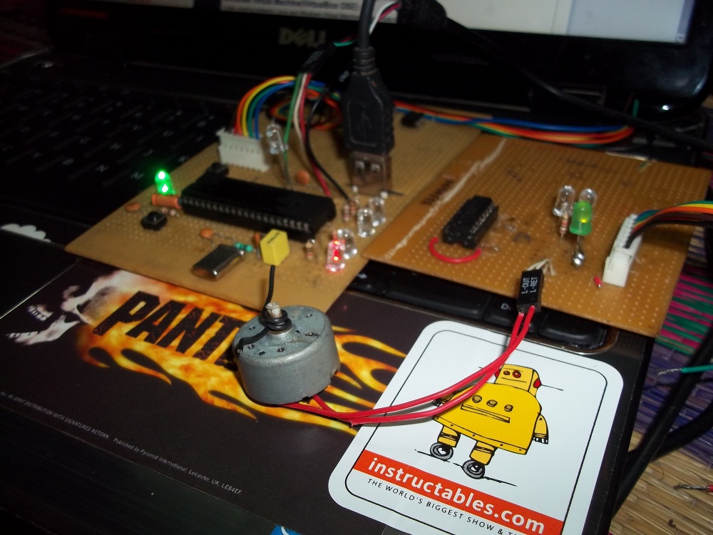 USB:- DC Motor Controller using PIC18F4550 (keyboard)