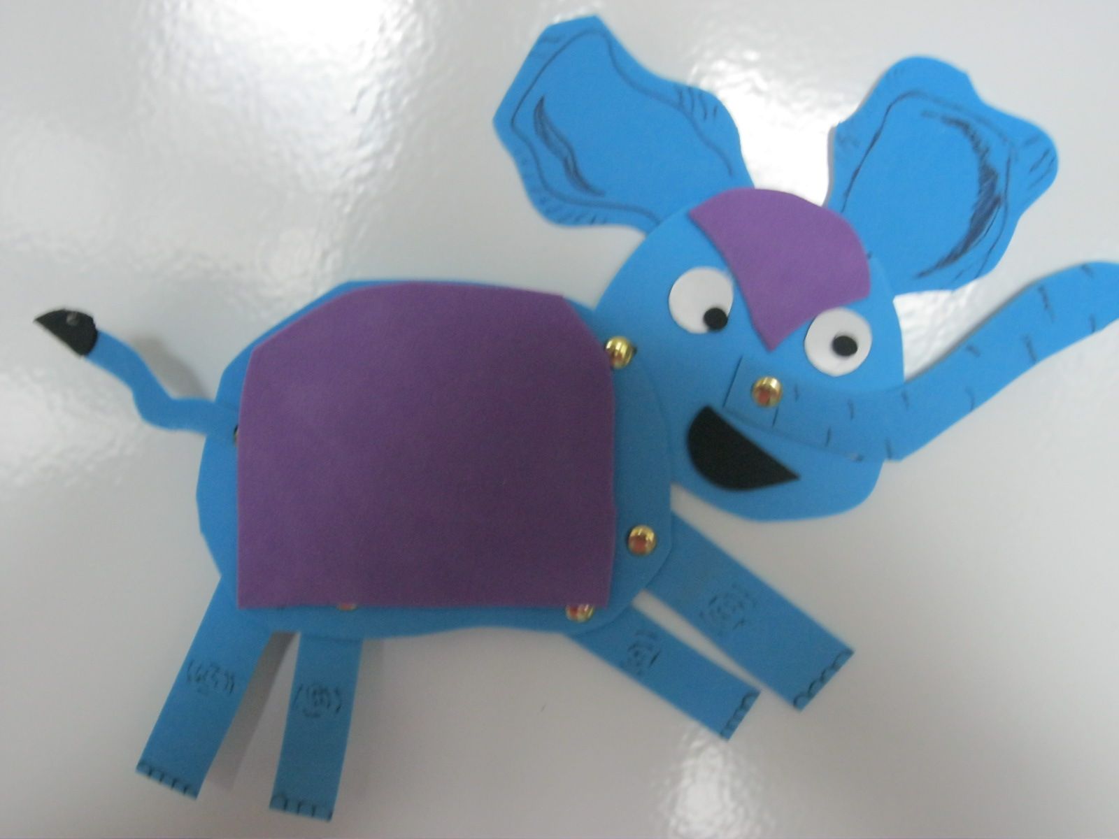 Paper Foam Circus Elephant Magnet.