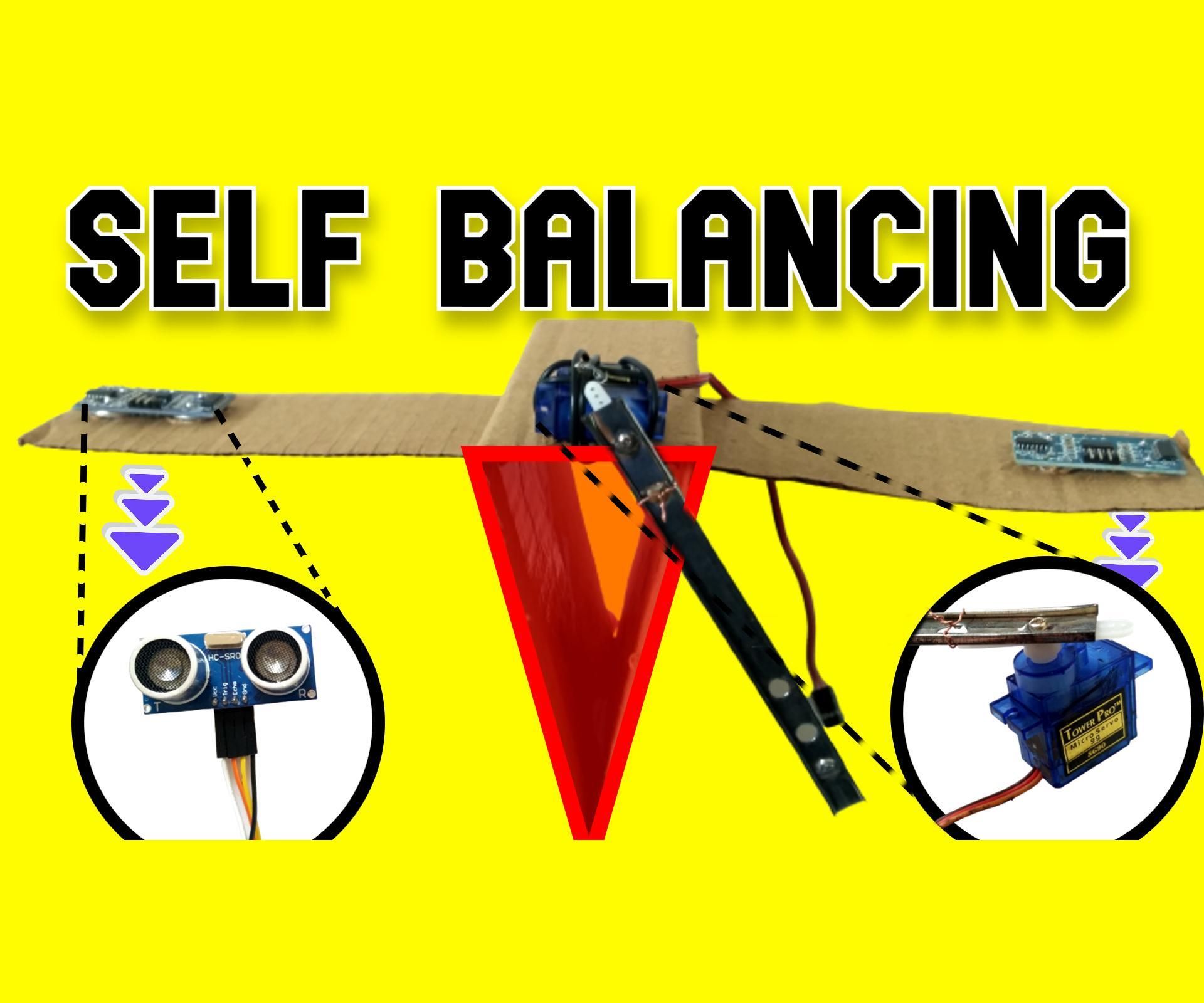 Self Balancing Triangle Robot | Balancing Inverted Triangle | With Ultrasonic Sensor, Servo Motor and Arduino | Shifting Centre of Gravity to Balance