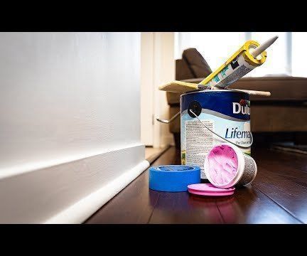 Cheap Fix for Small Cracks in Your Baseboard and Trim