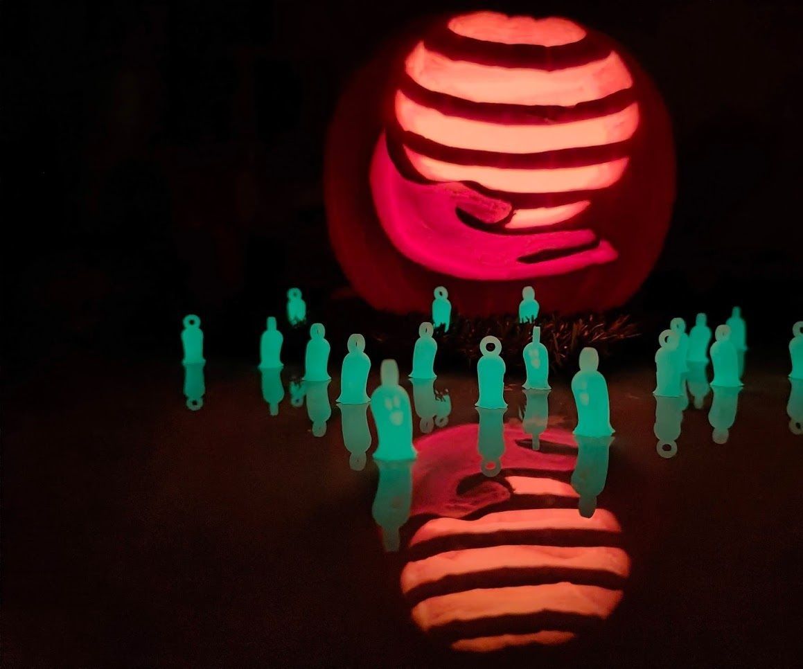 Glow in the Dark Ghost Earrings for Halloween