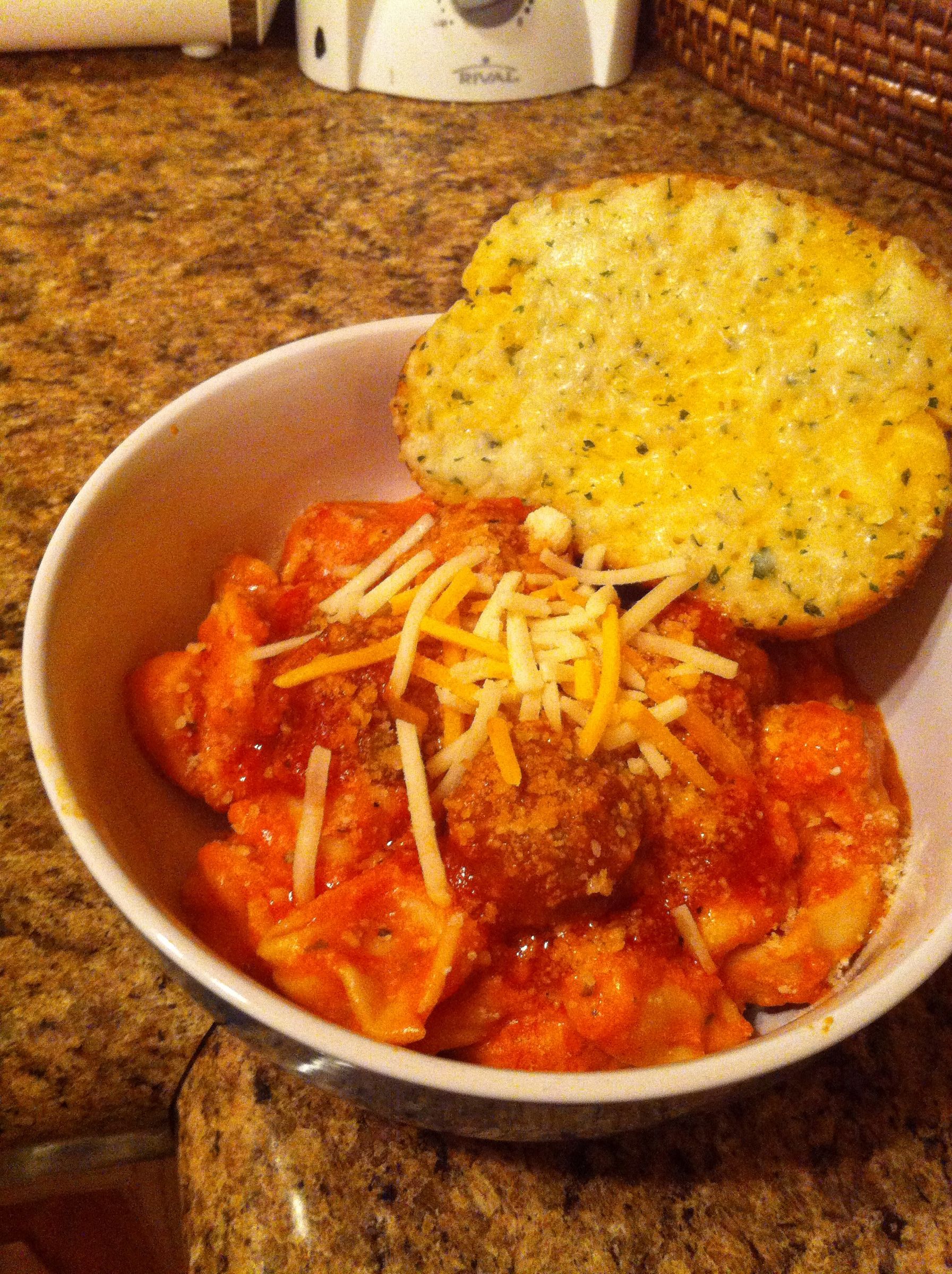 Easy Meals #1 Italian Sausage Balls and 3 Cheese Tortellini