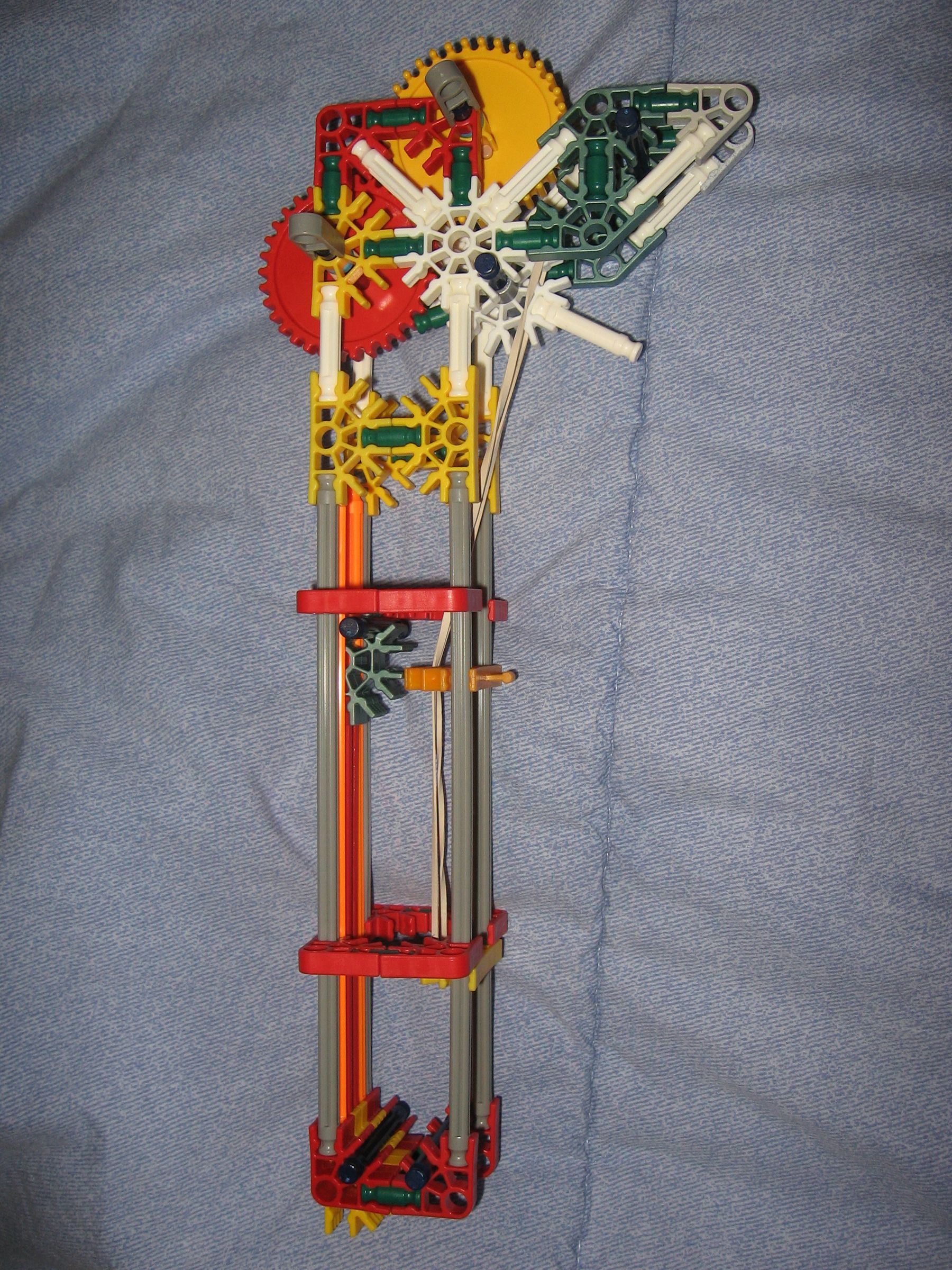 Power/Distance Mod to Knex Rubberband Repeater That Uses Gears