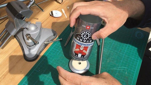 Fixing Soda Can on Threaded Rod