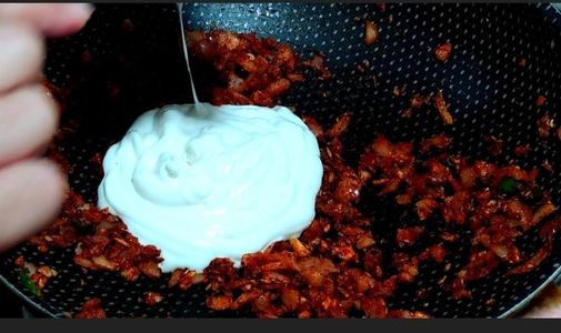 Adding Curd 