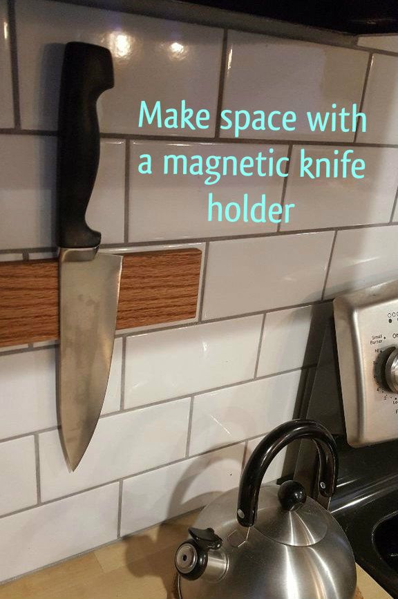 Make Space With a Magnetic Knife Holder 