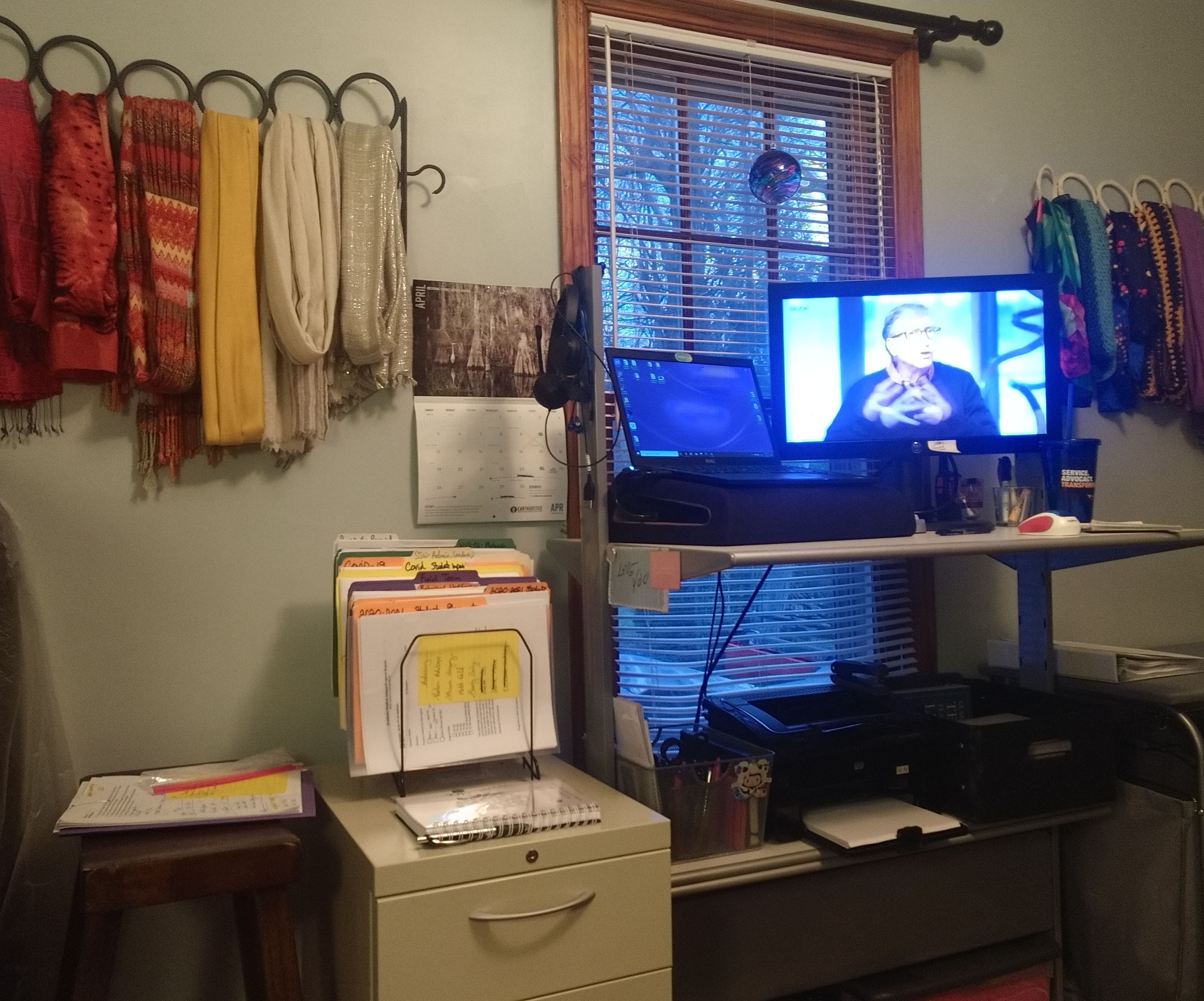 Standing Desk and Laundry Credenza