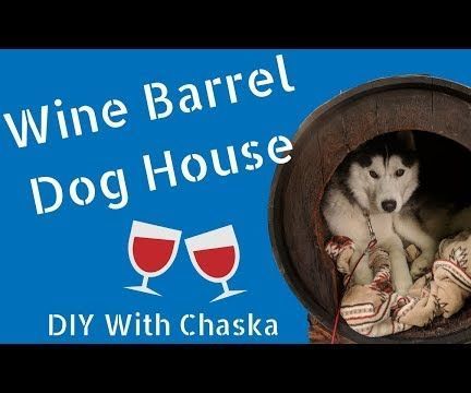 Wine Barrel Dog House