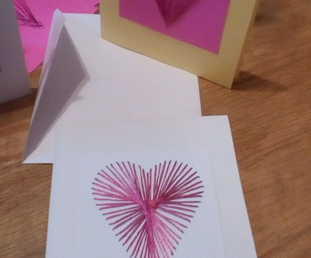String Art Valentine Cards--and Other Holidays