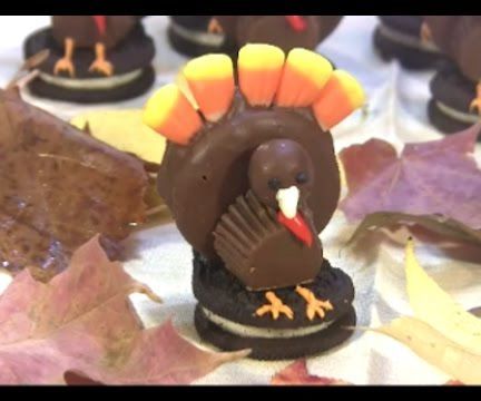 Chocolate Dipped Oreo Cookie Turkeys