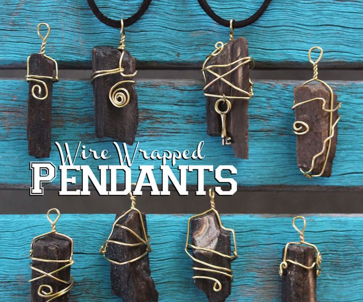 Wire Wrapped Pendants With Petrified Wood!