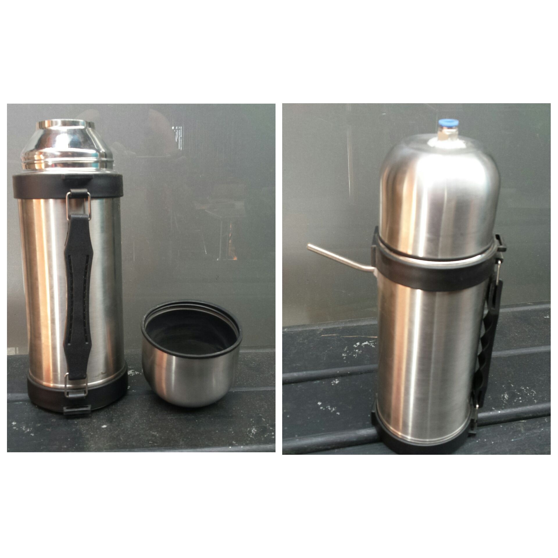 Stainless Steel Flask Turned Into Awesome Sandblaster