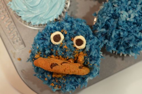 Cookie Monster Cupcakes