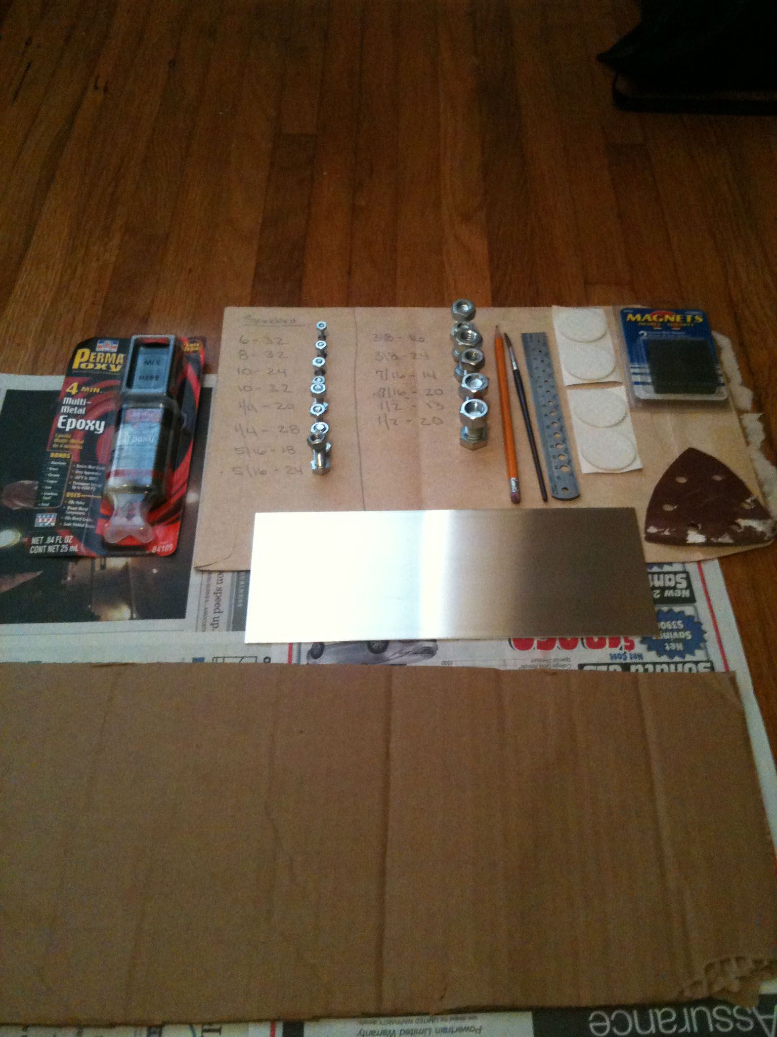 Nut & Bolt Thread Chart