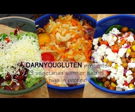 3 Vegetarian Summer Salads (GF) (20g Protein)