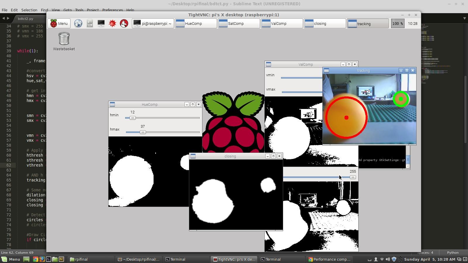 Raspberry Pi Ball Tracking
