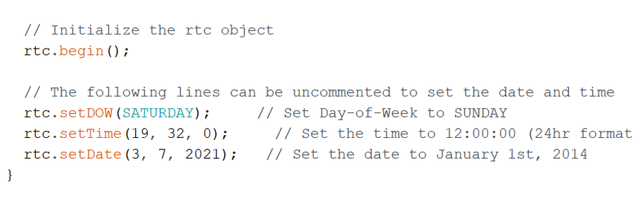 Program DS3231 RTC to Set Time