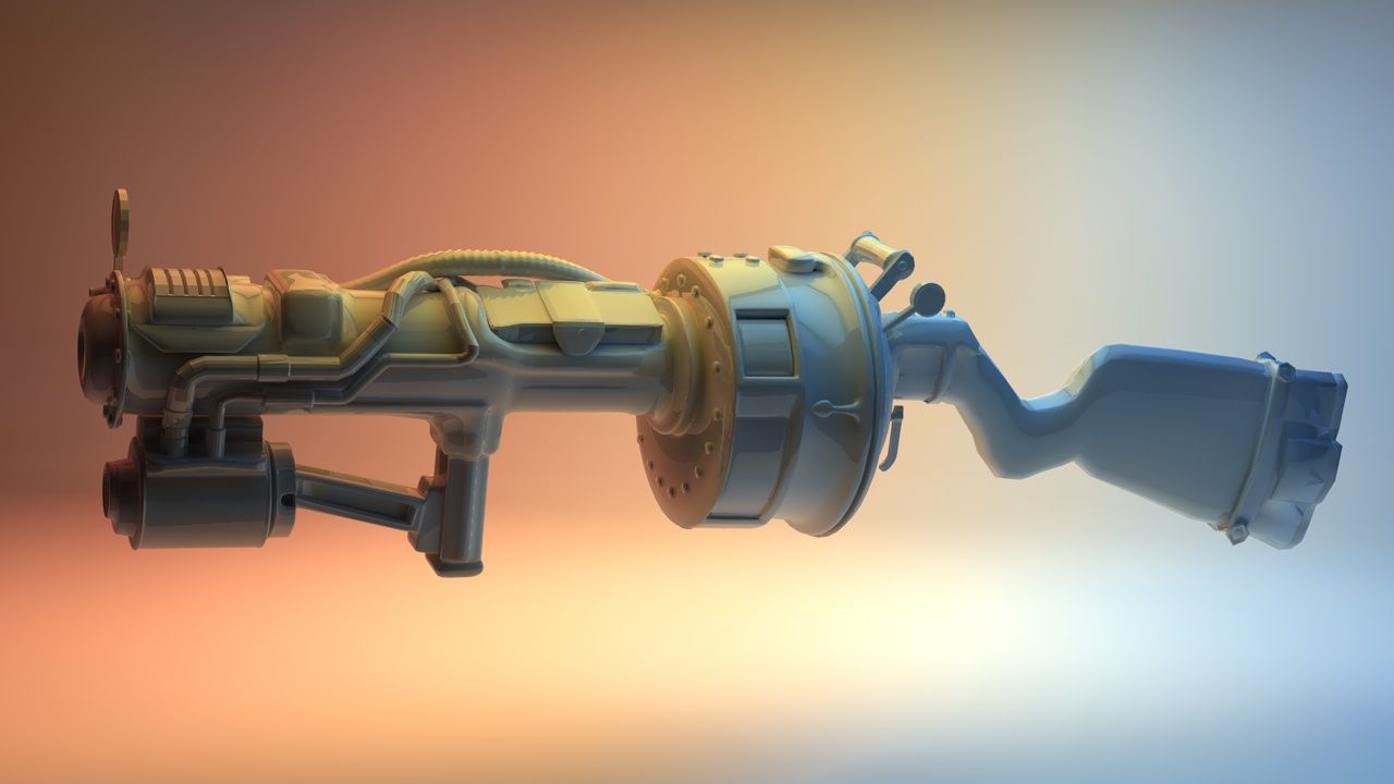 3D printable railway rifle (fallout 3)
