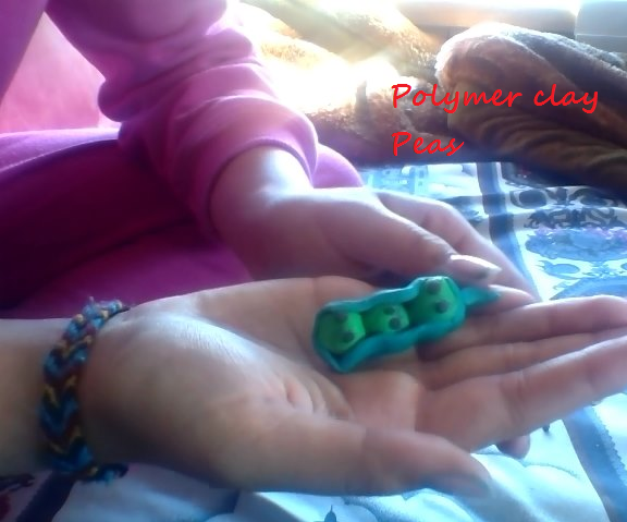 Polymer clay Peas