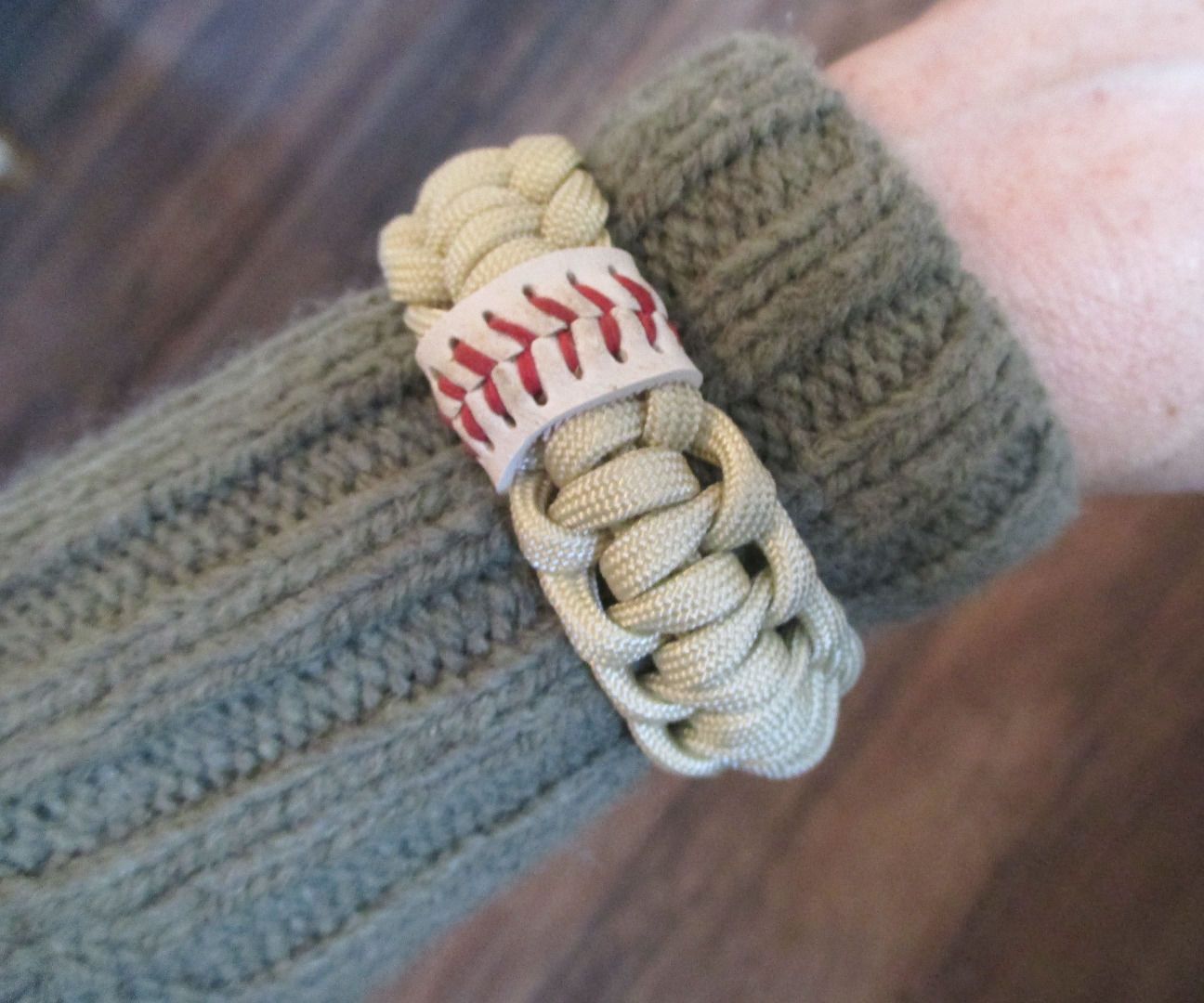 Baseball-accented Paracord Bracelet