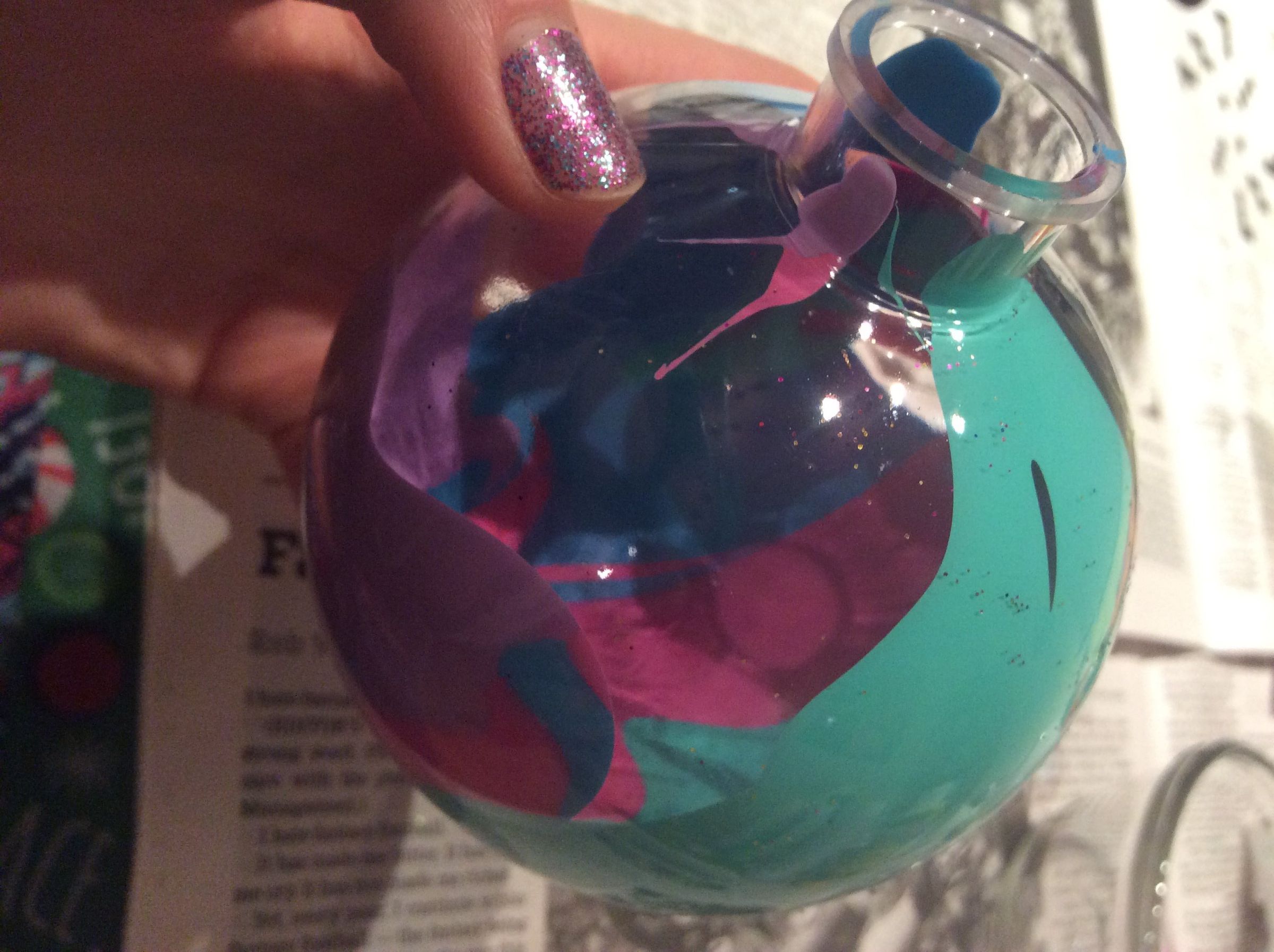 DIY Glitter and Marble Paint Ornaments 15 Steps (with Pictures