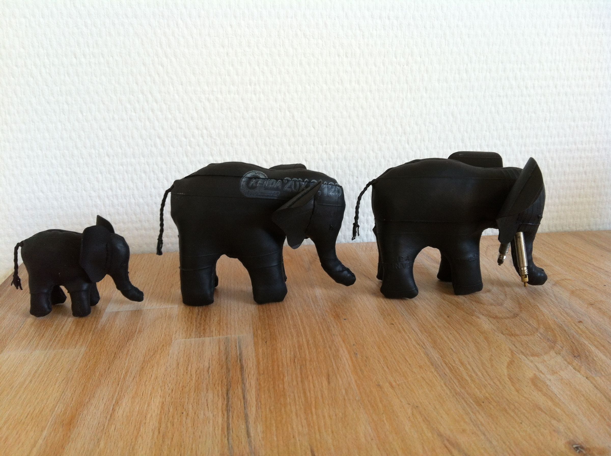 Make Elephant of Bicycle Tubes