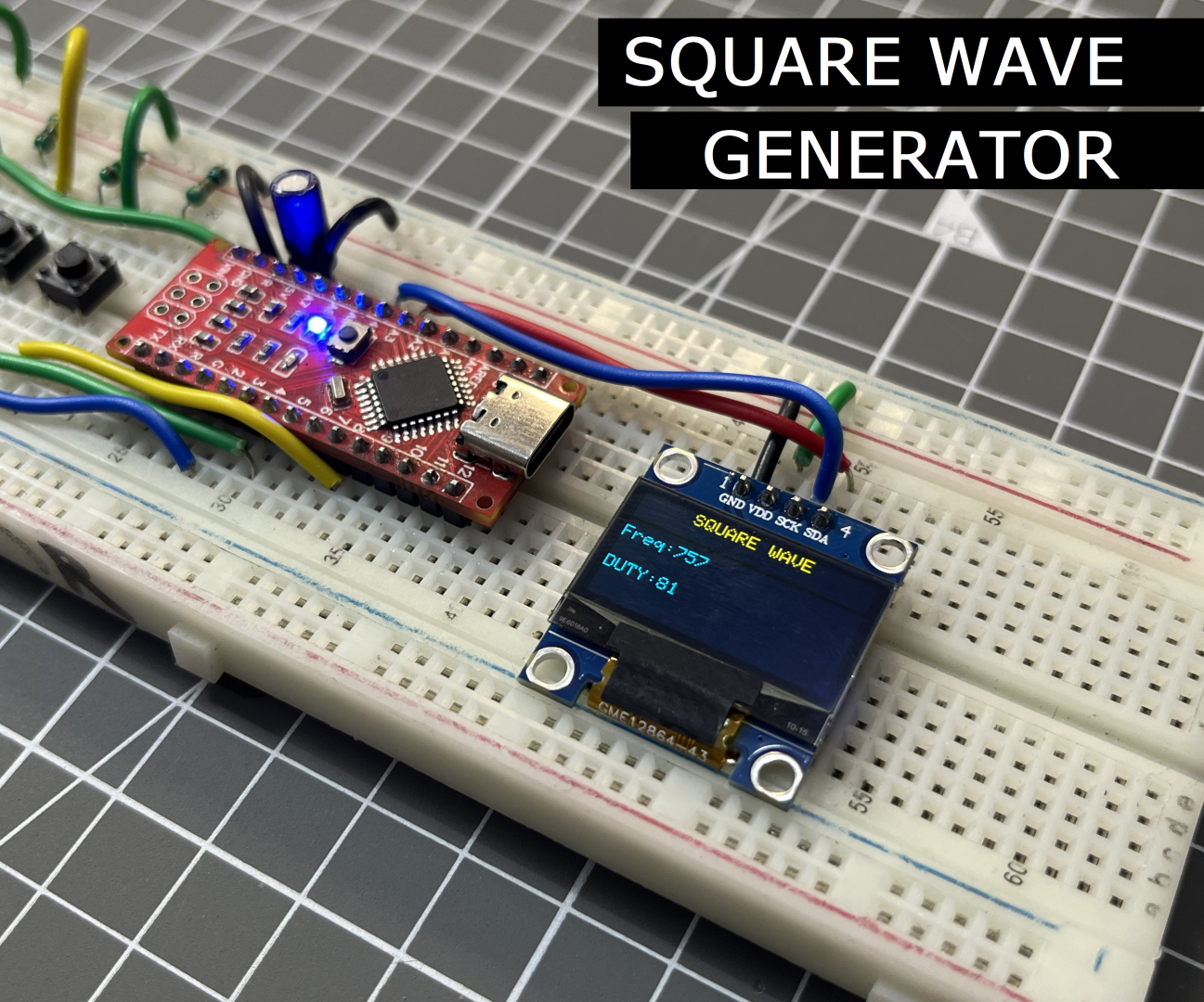 Arduino Based Square Pulse Generator (1Mhz)