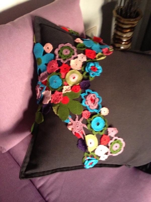 Crouchet Flower Scarf