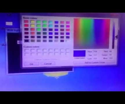 Control RGB Light With Computer Color Palatte