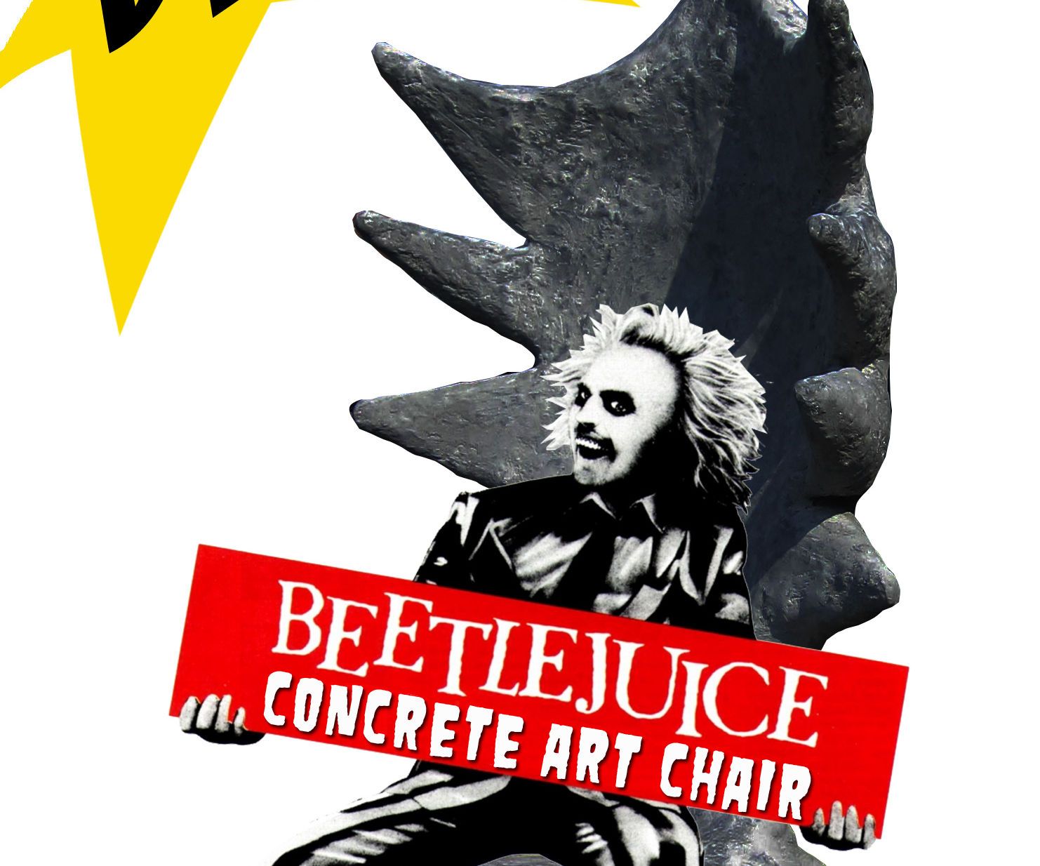 Beetlejuice Concrete Art Chair