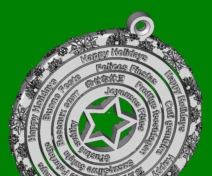 Materialise Happy Holiday Ornament STL