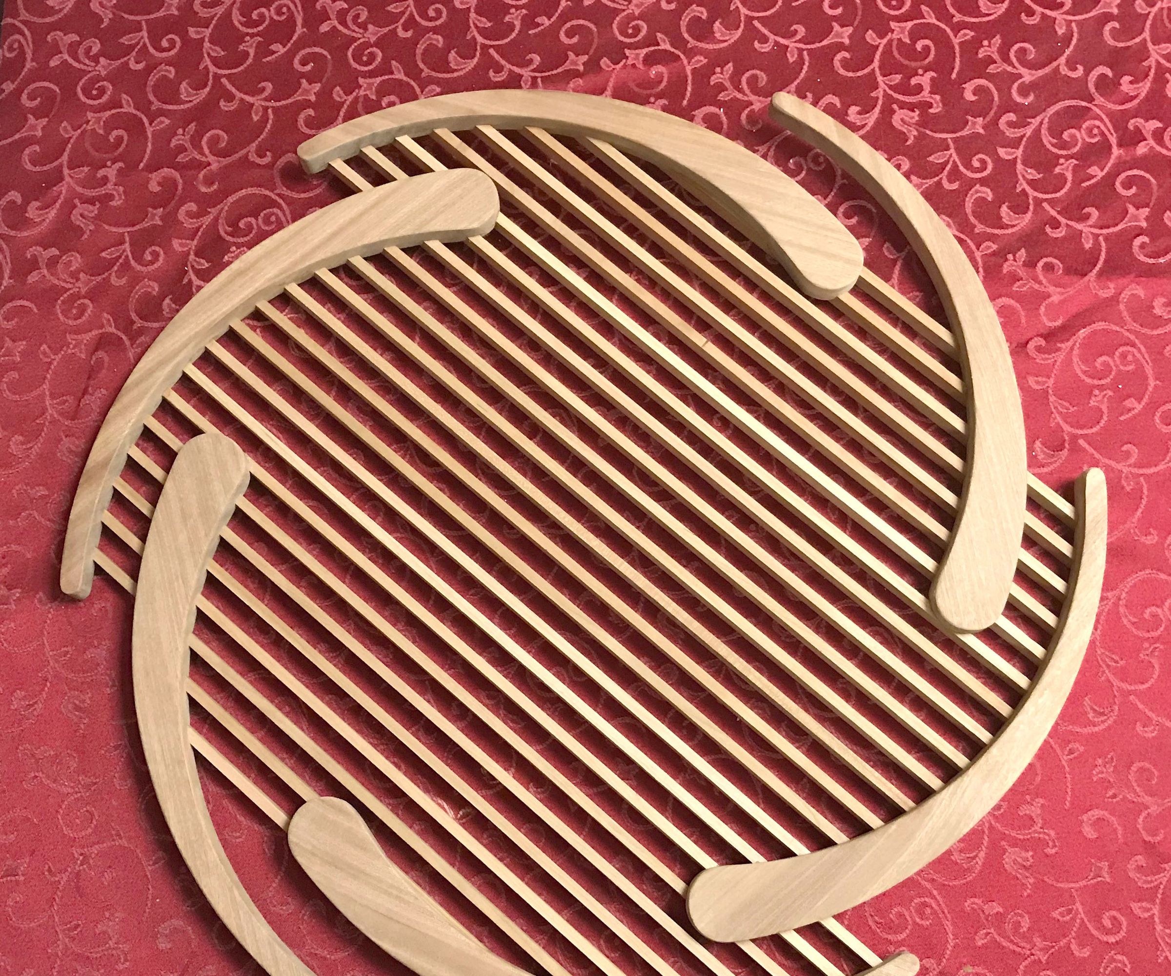 Hardwood Serving Trays/Cooling Racks/Objects D'Arte