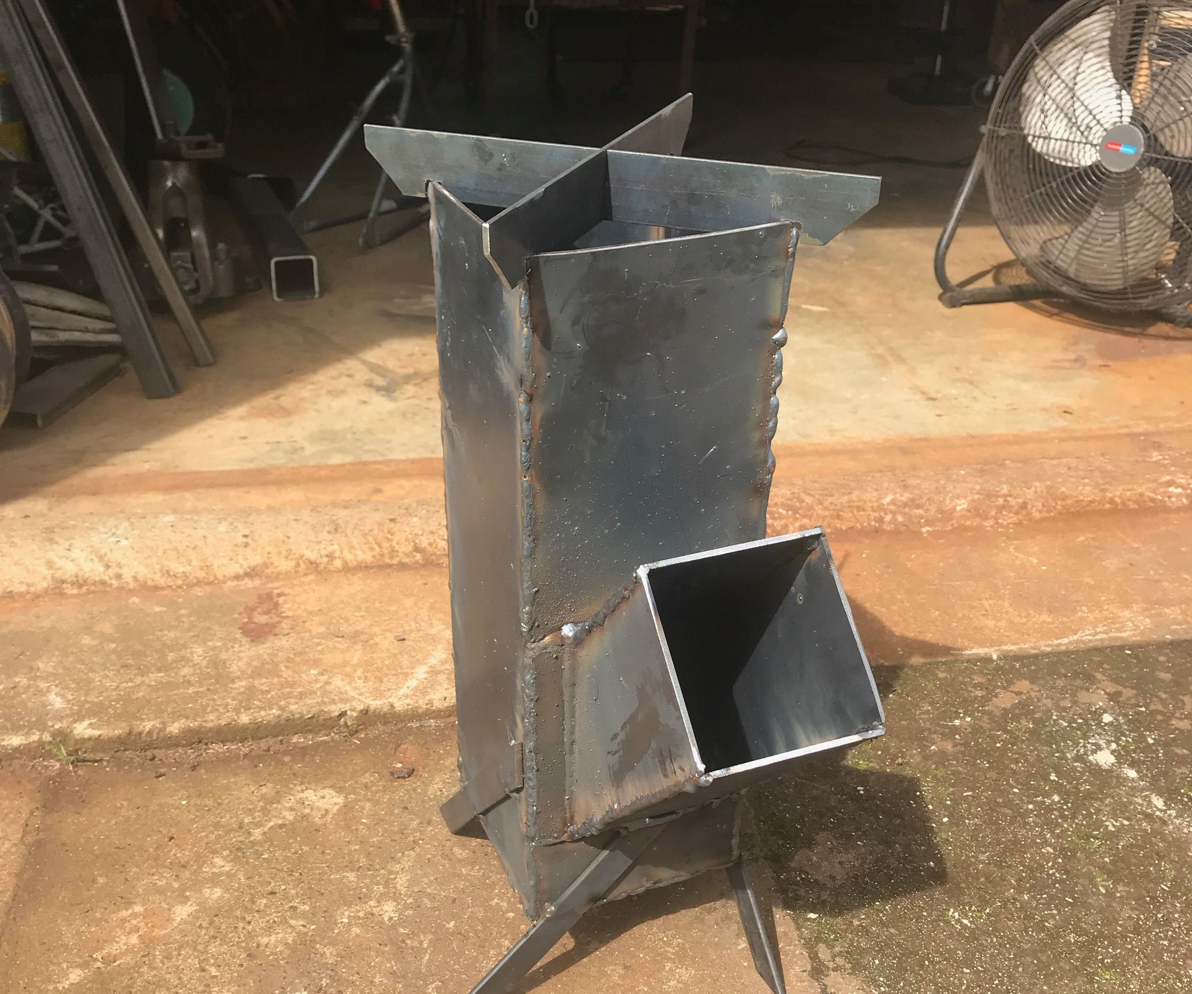 Build a Rocket Stove! A welding practice project.